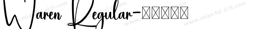 Waren Regular字体转换